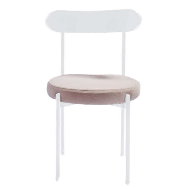 Ezra White Chair- Blush