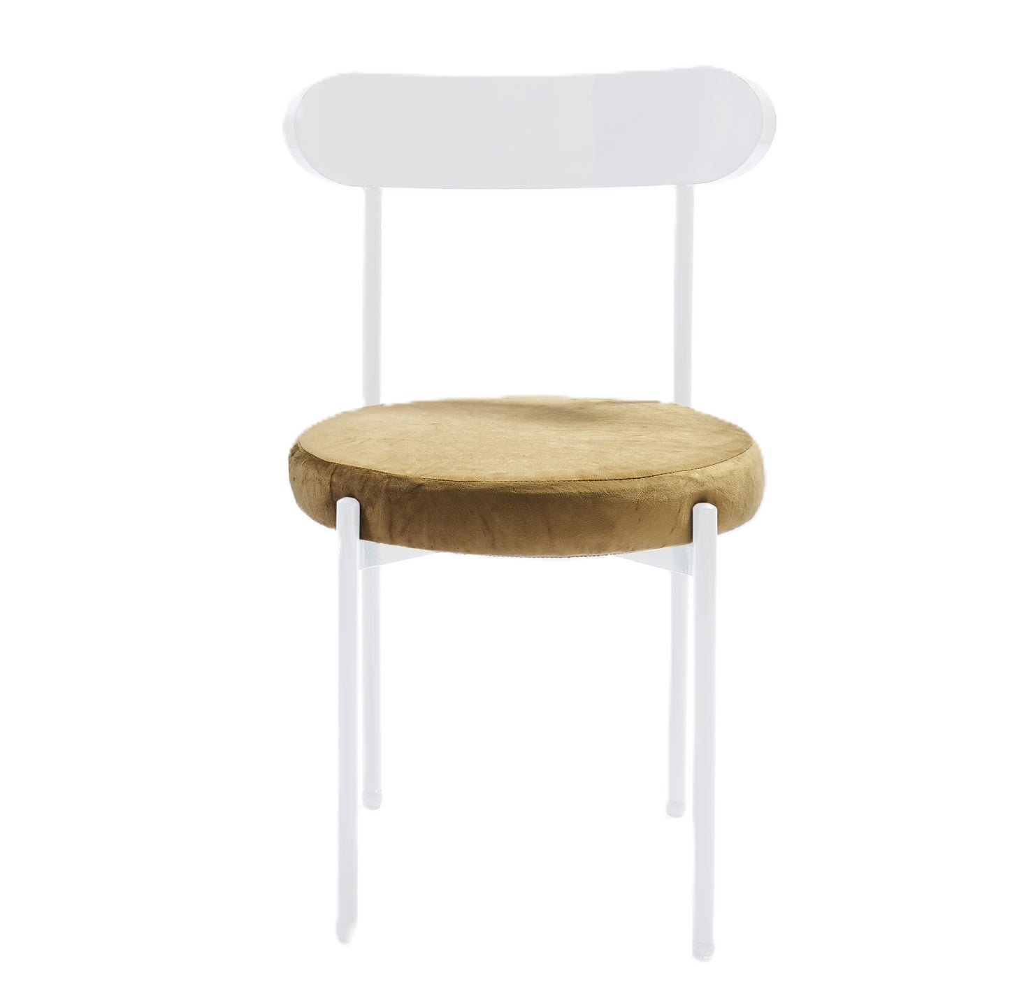 Ezra White Chair- Champagne