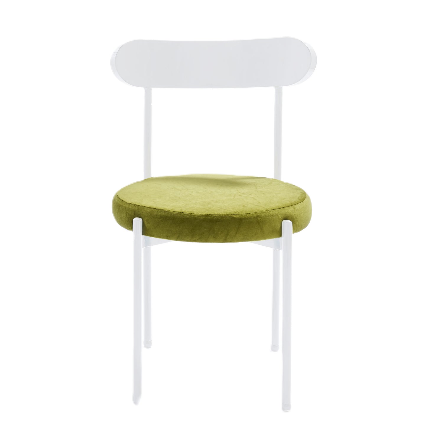 Ezra White Chair- Olive Green