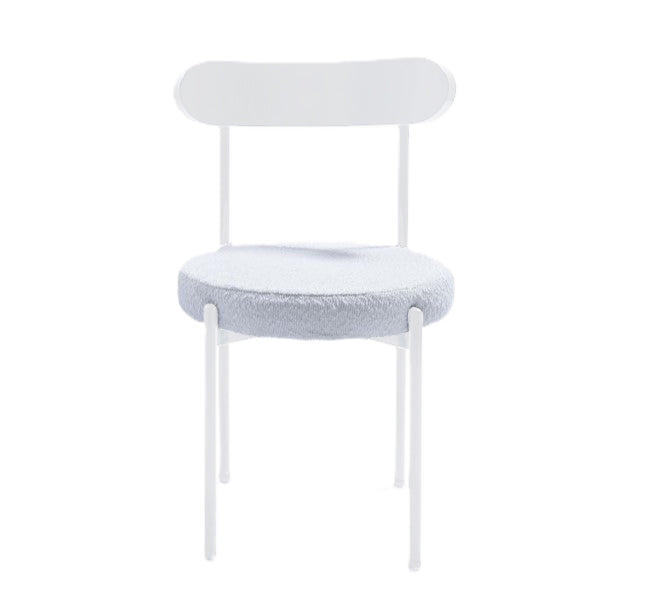 Ezra White Chair- White Boucle