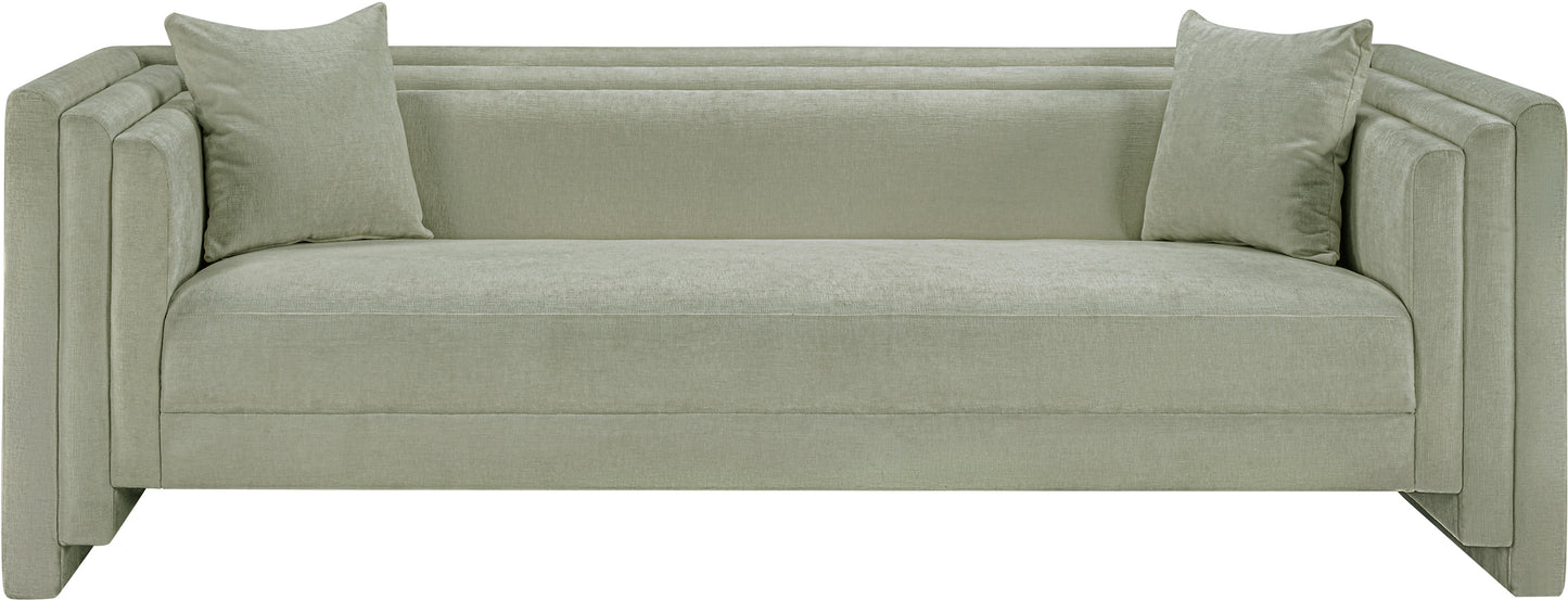 Georgi Chenille Sofa - Green