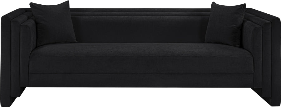 Georgi Chenille Sofa - Black