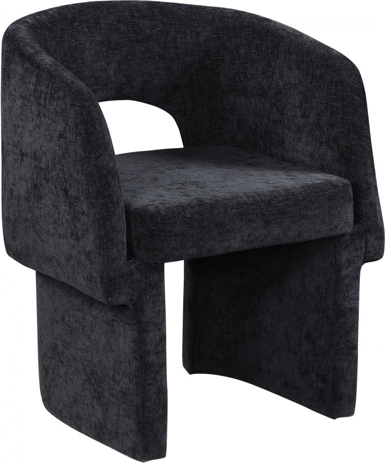 Kai Chenille Accent Chair - Black