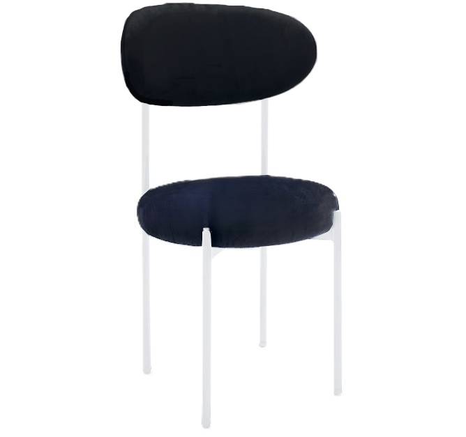 Adara White Chair - Black/Black