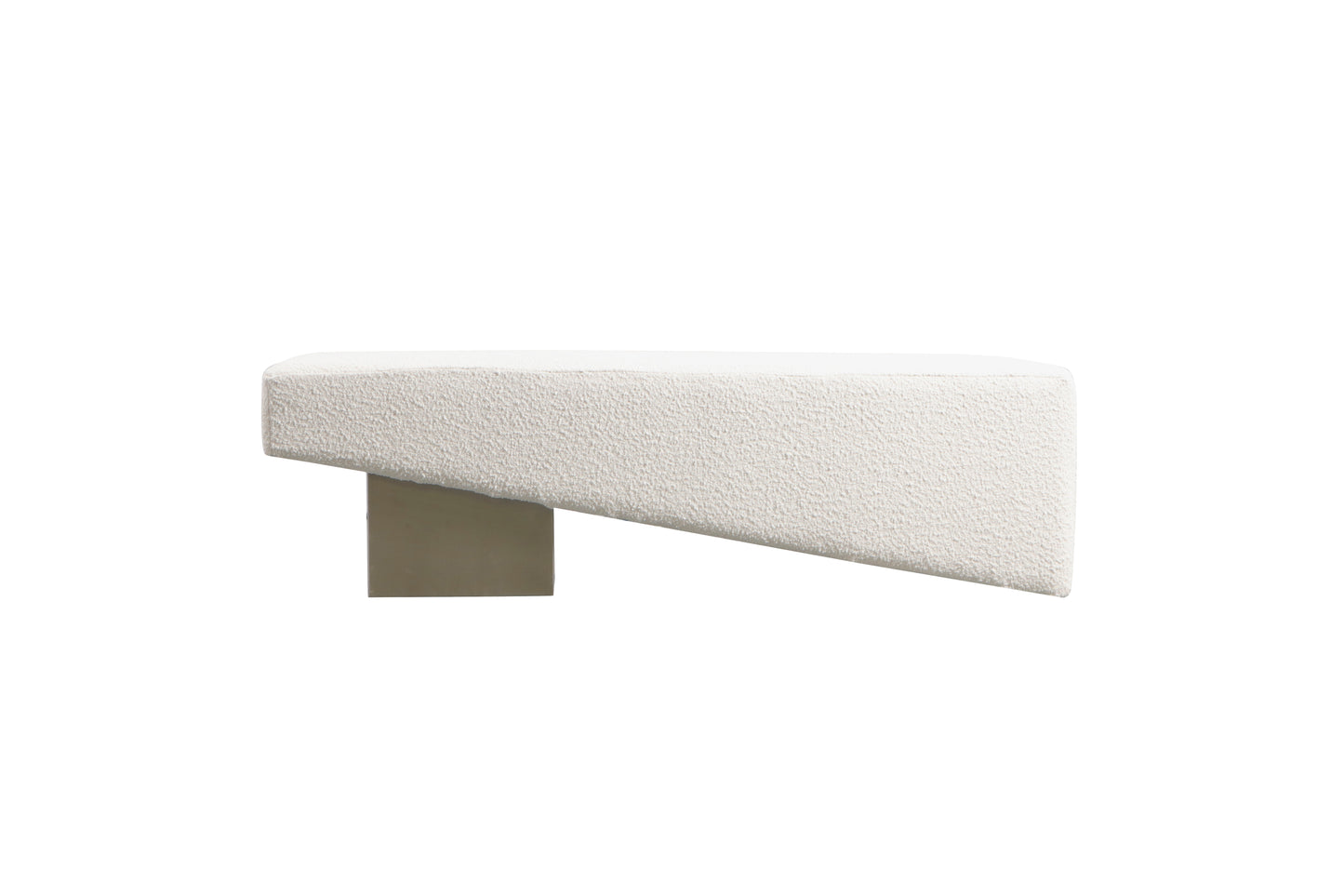 Beckham Bench - Silver/White Boucle