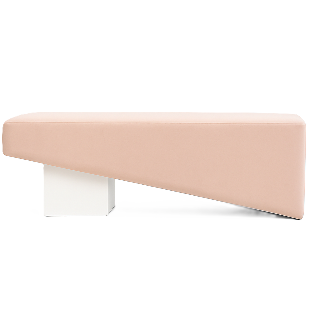 Beckham Bench - White/Blush