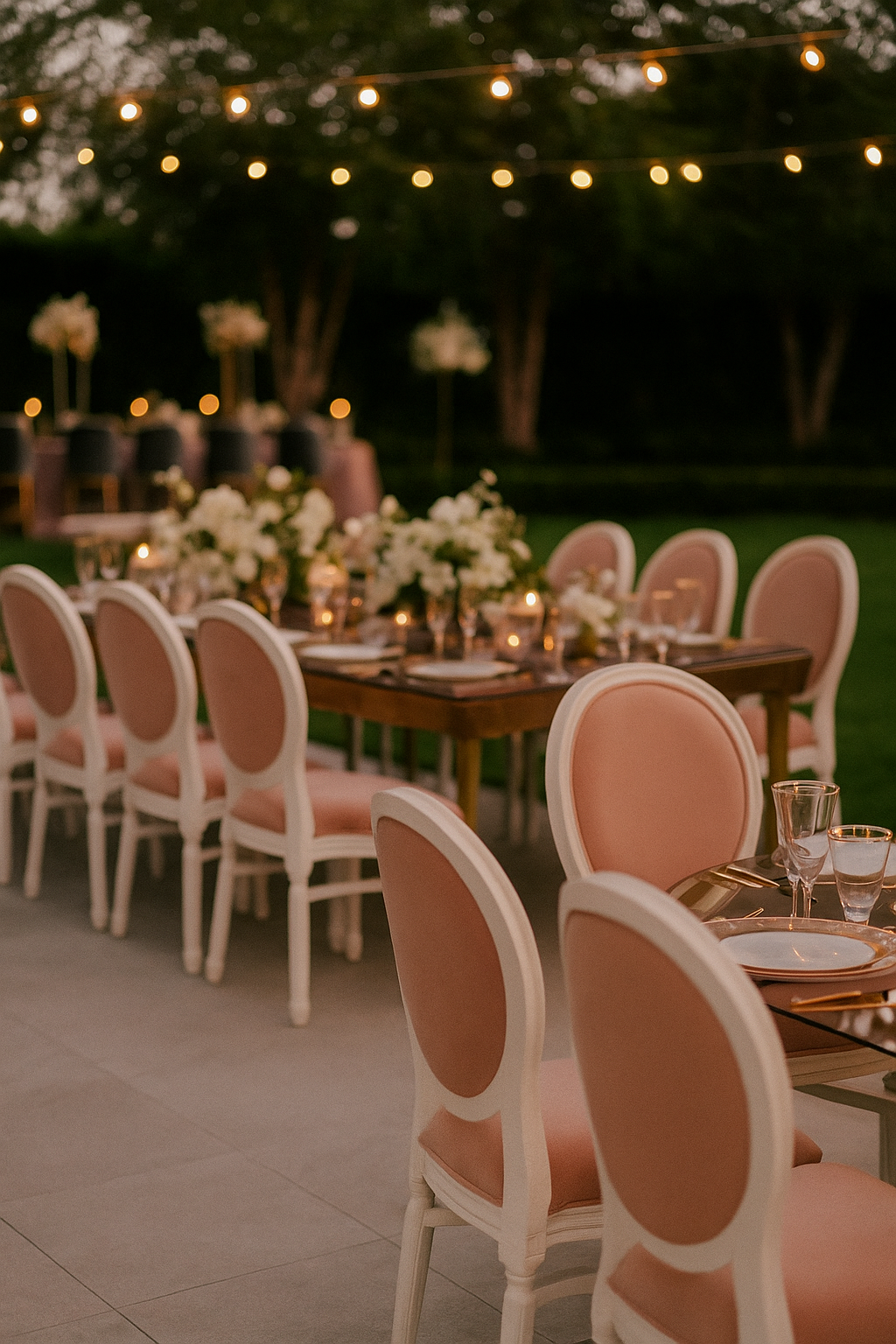 Ami White Chair - Blush