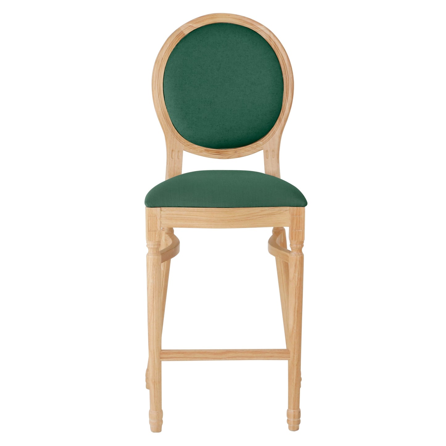 Ami Natural Barstool - Emerald Green