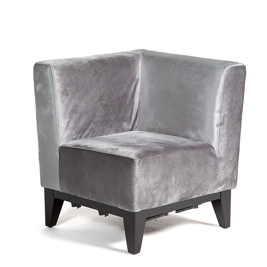 Club Corner Sofa Grey Velvet