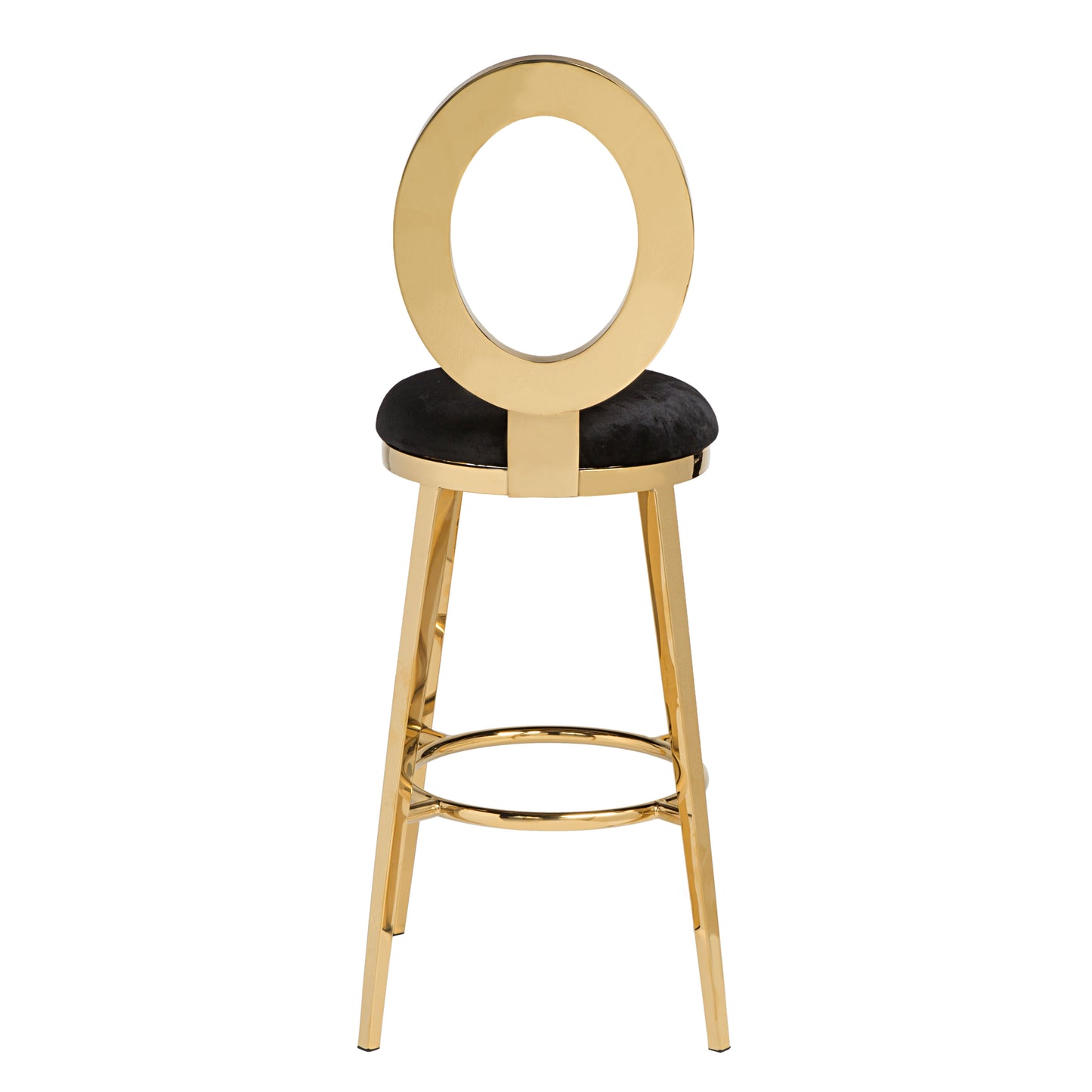 "O" Bar Stool Gold/Black