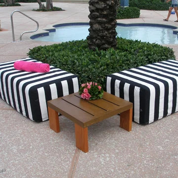 Rectangle Ottoman - Stripes