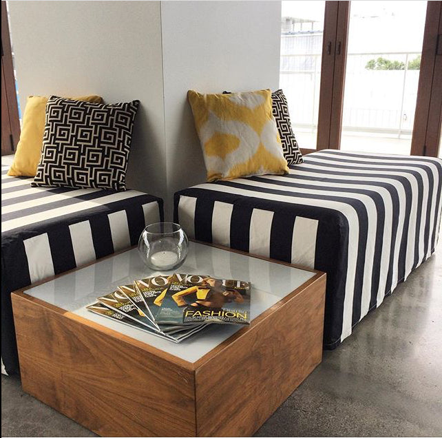 Rectangle Ottoman - Stripes