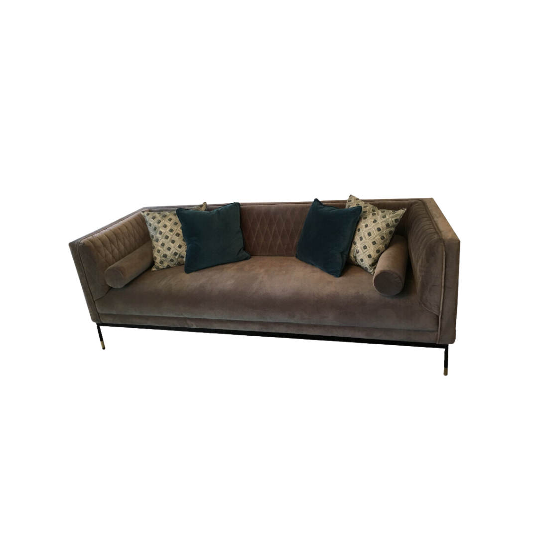 Sofa, Grey Velvet