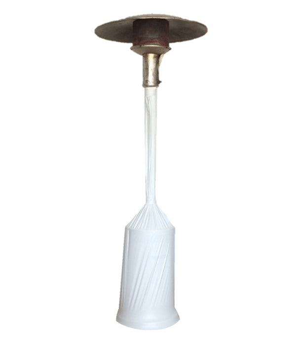 White Velon Wrapped Solar Flo Patio Heater