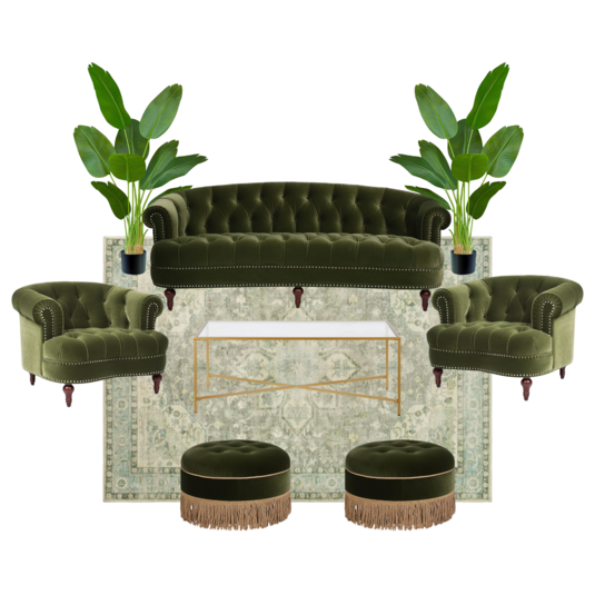 The Velvet Garden Lounge Setup