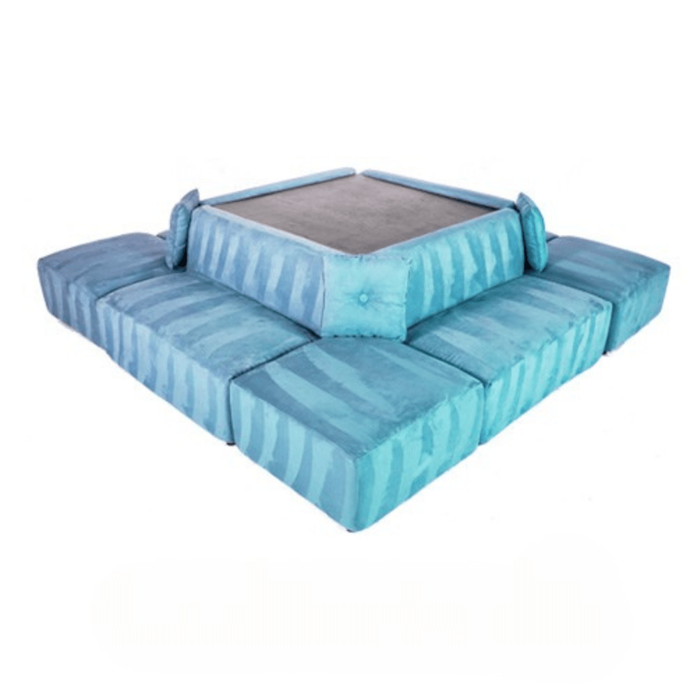 Square Sectional - Baby Blue