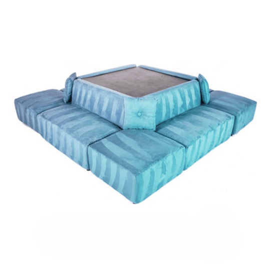 Square Sectional - Baby Blue