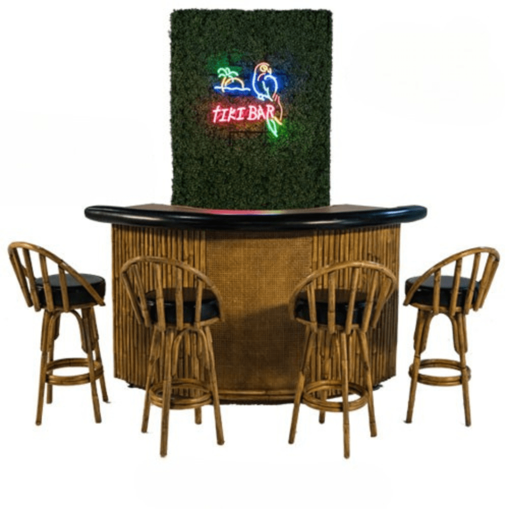 Tiki Bar W/ Stools