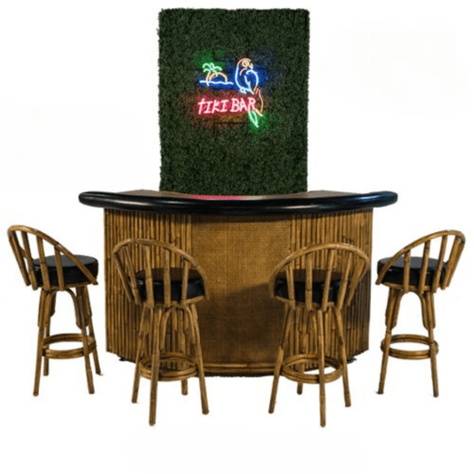 Tiki Bar W/ Stools