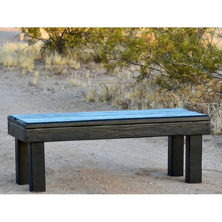 Black Wooden Benches