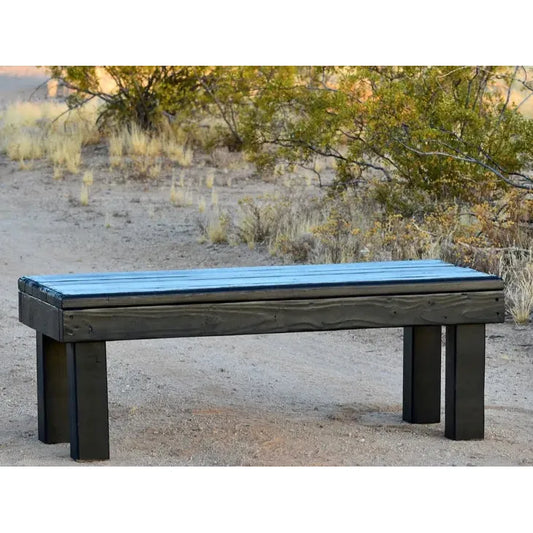 Black Wooden Benches