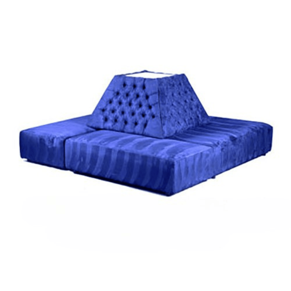 Square Tufted Banquette - Royal Blue