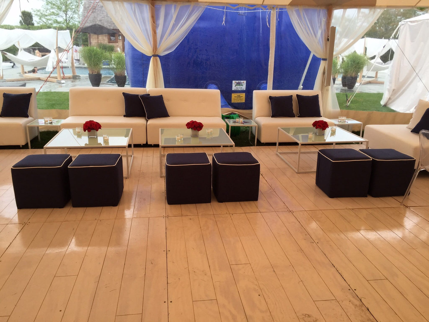 Cube Ottoman Nautical