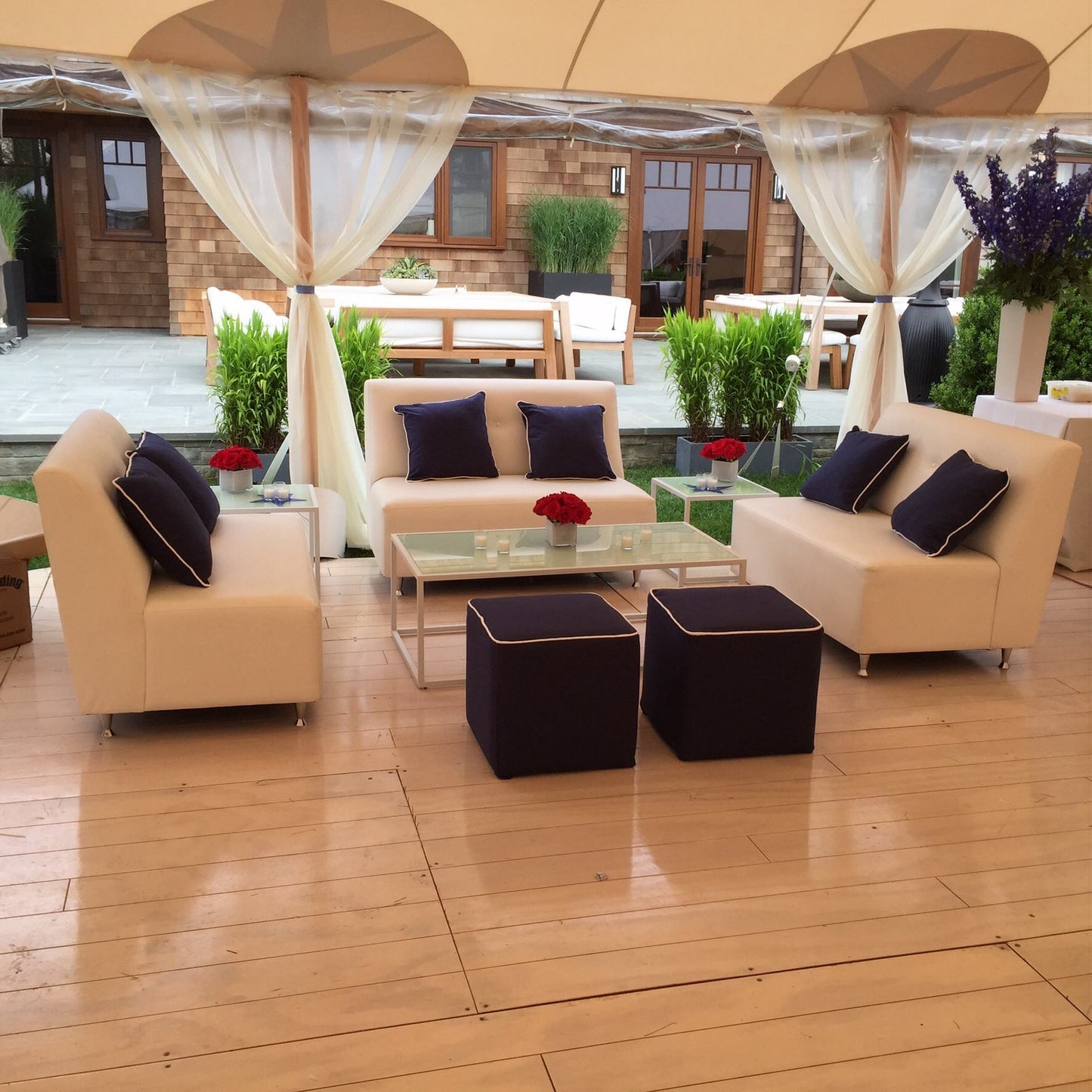 South Beach Armless Sofa White