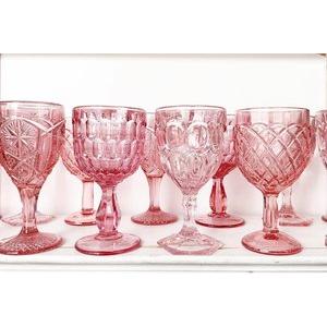 Vintage Pink Goblets
