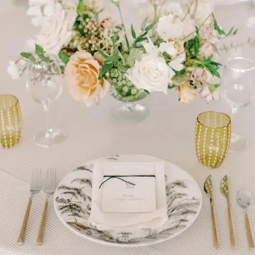 Palm Beach (Black) Dinner Plate