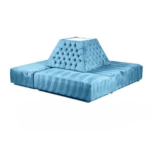 Square Tufted Banquette - Baby Blue
