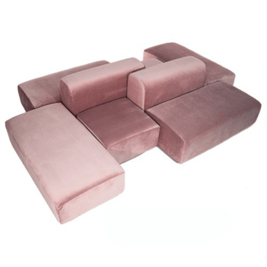 Puzzle Lounge - Blush Velvet Pink