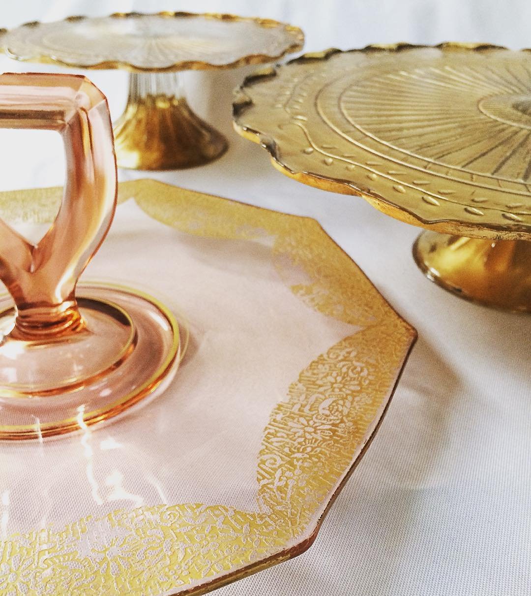 Gold + Glass Dessert Stands