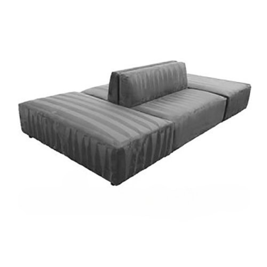 Armless Island Bench - Grey