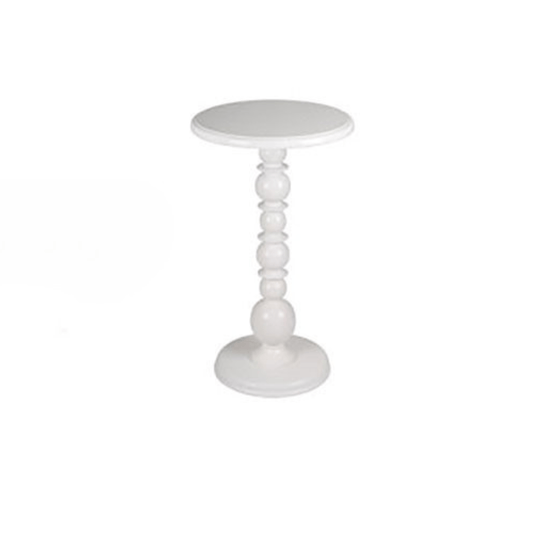 Baroque Hi-Boy Table - White 