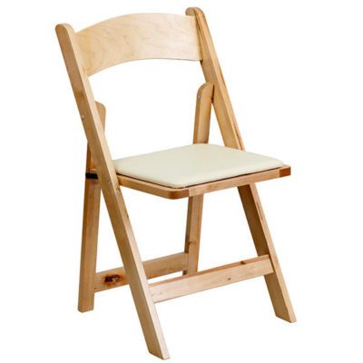 Natural Padded Wood Chair