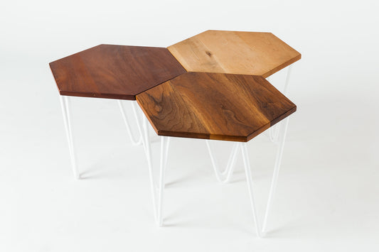 White Nesting Table Set