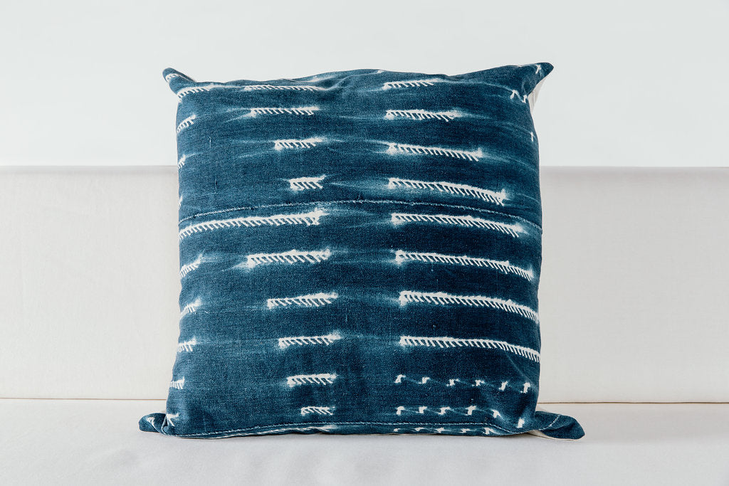 Pin Tie Indigo Pillow