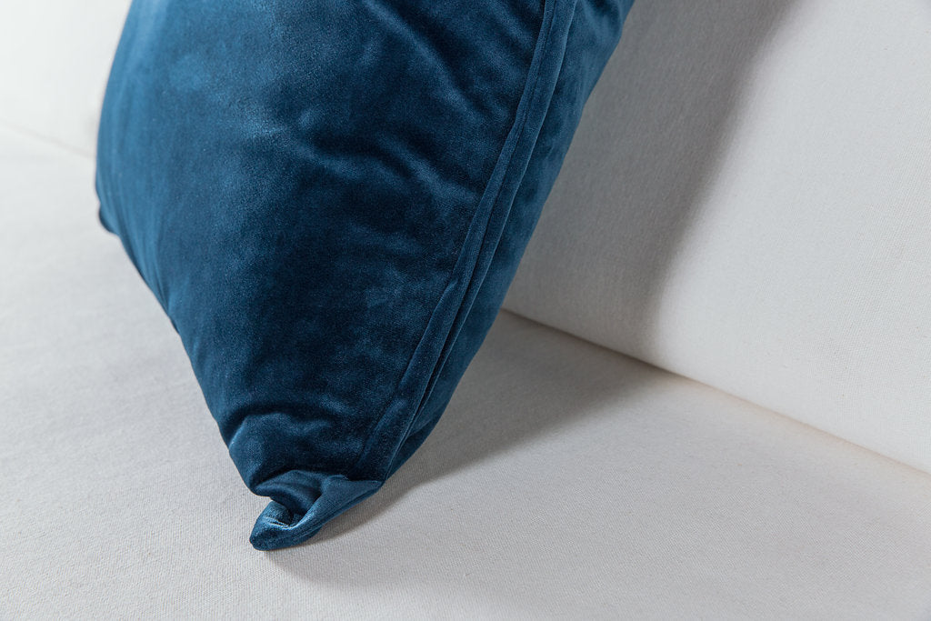 Cobalt Velvet Throw Pillow