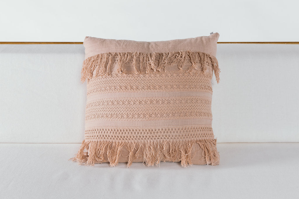 Blush Crochet Pillow