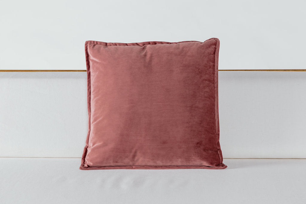 Mauve Velvet Throw Pillow