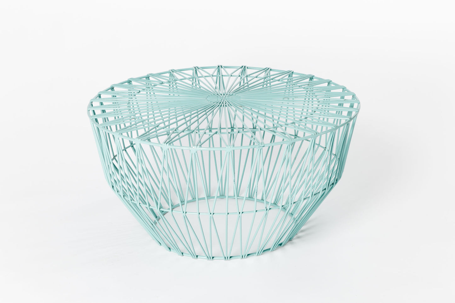 Aqua Bend Wire Ottoman