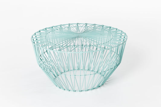 Aqua Bend Wire Ottoman