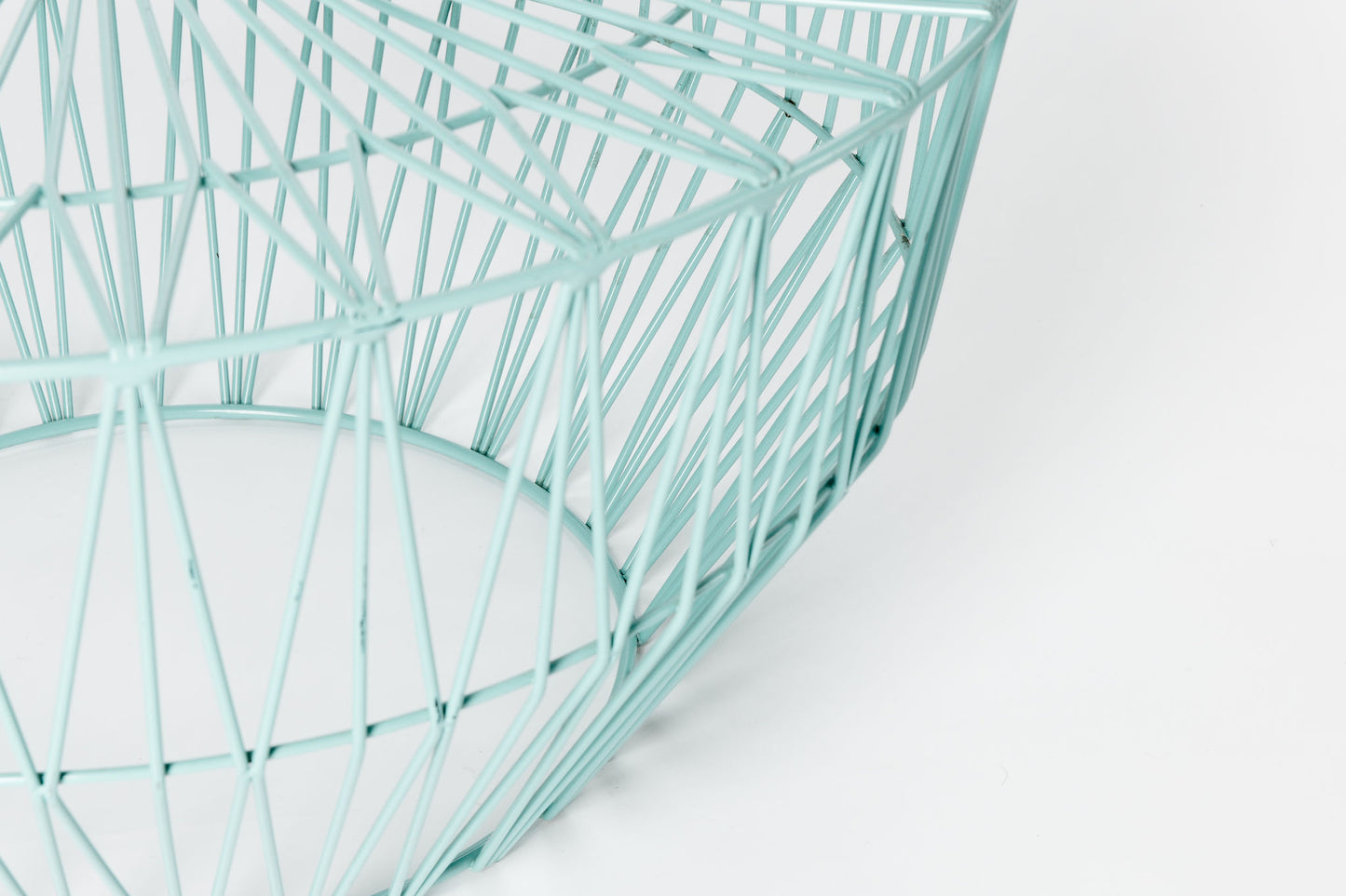 Aqua Bend Wire Ottoman