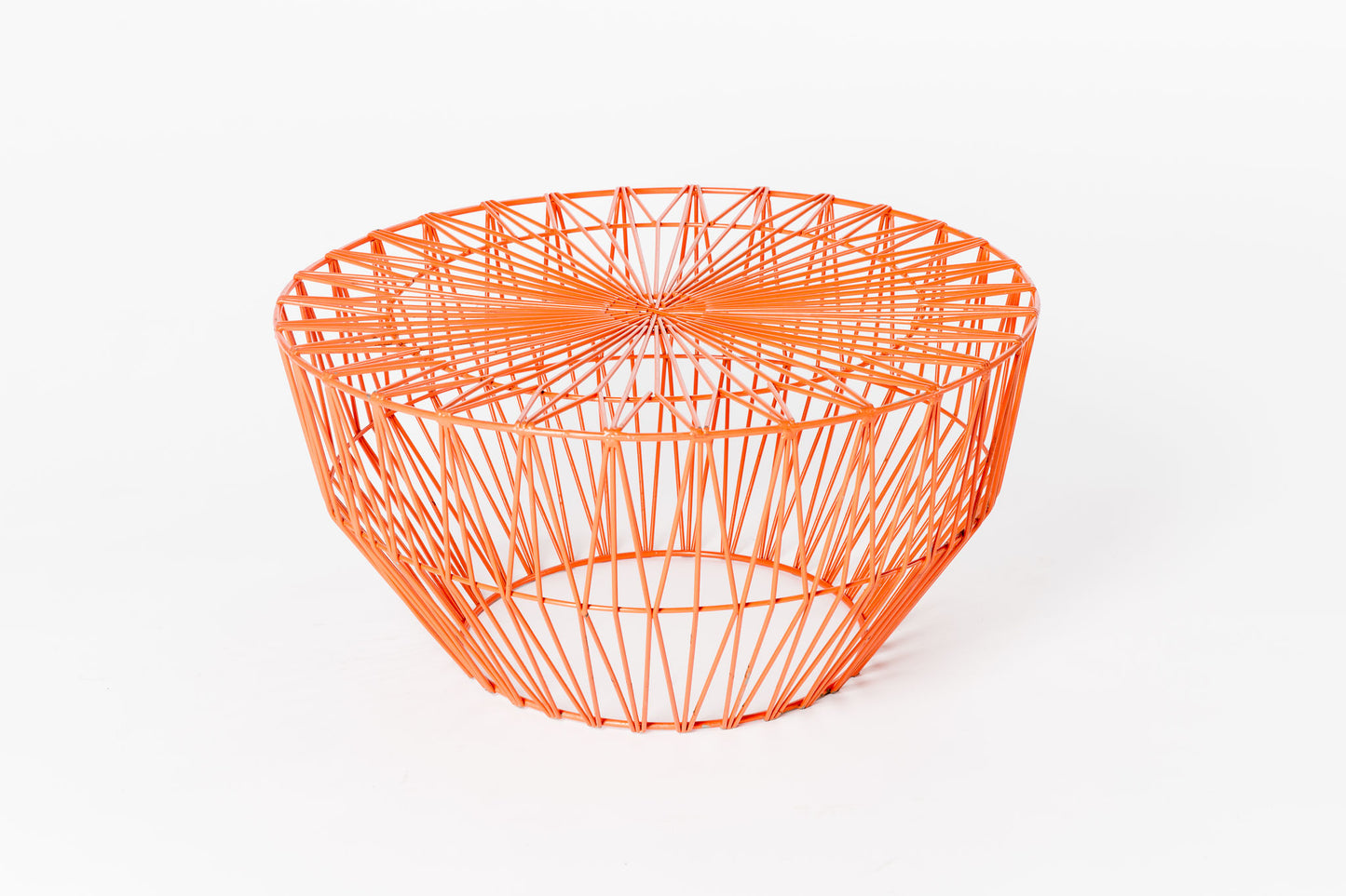 Orange Bend Wire Ottoman