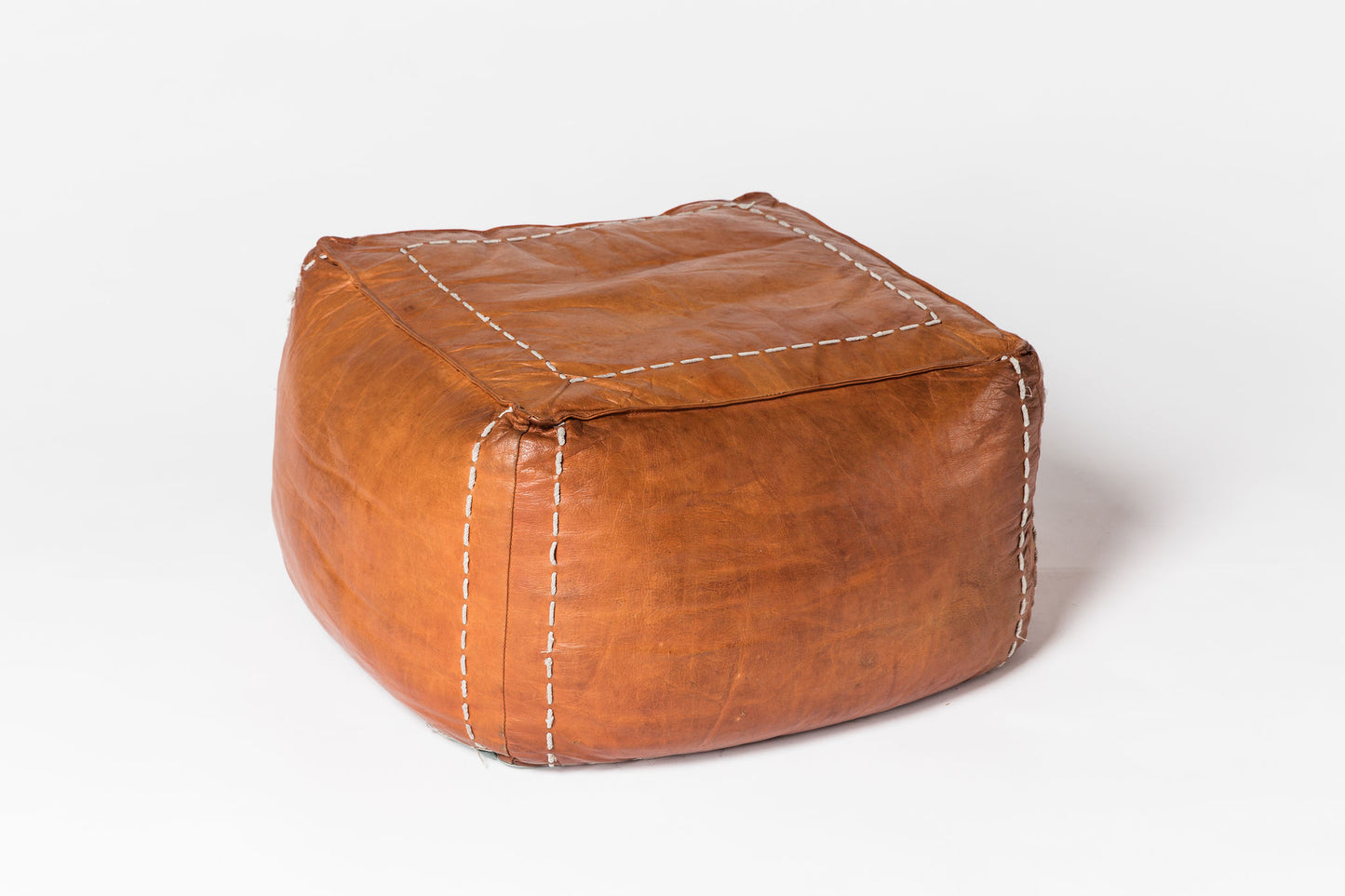Leather Pouf