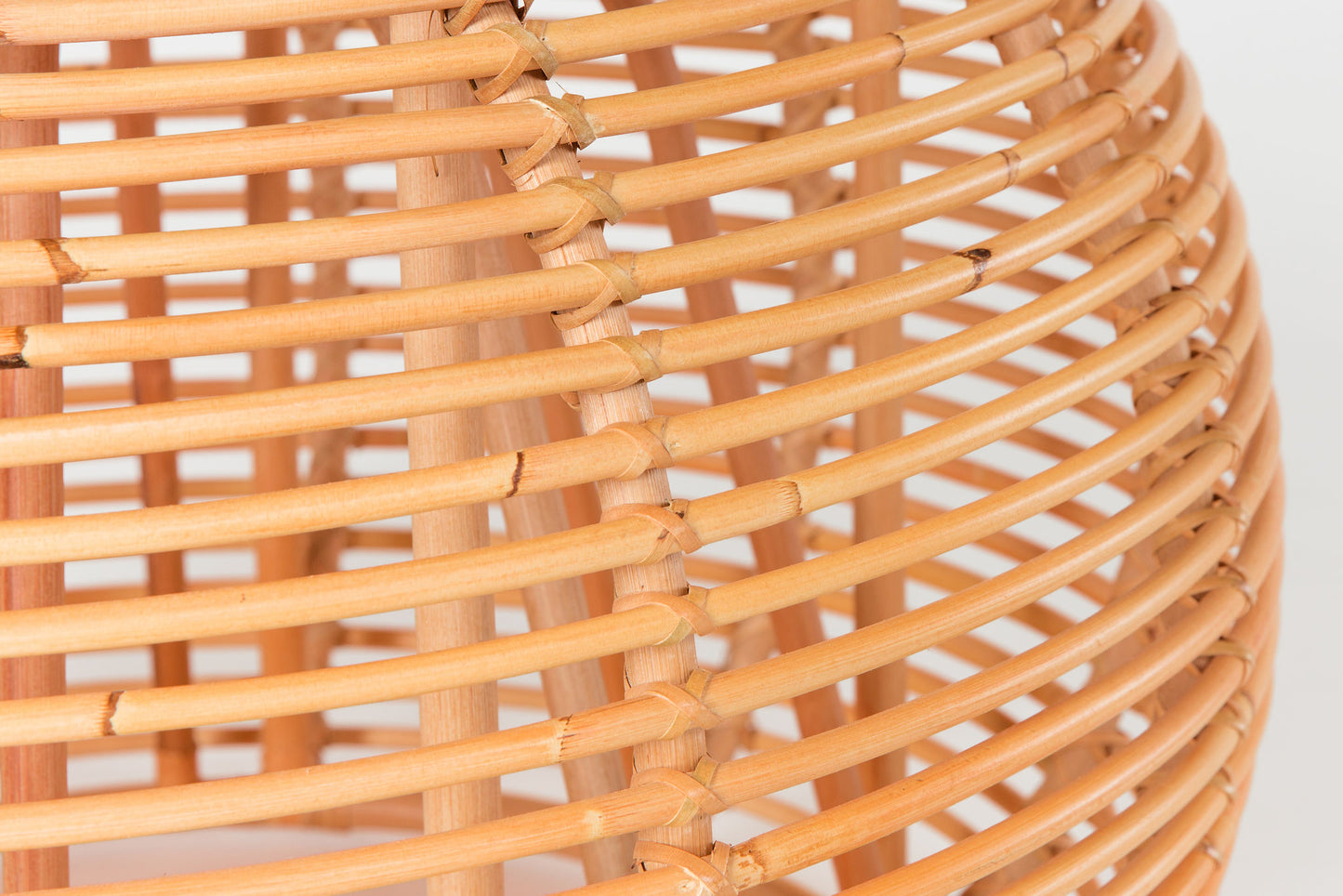 Rattan Round Ottoman/Side Table