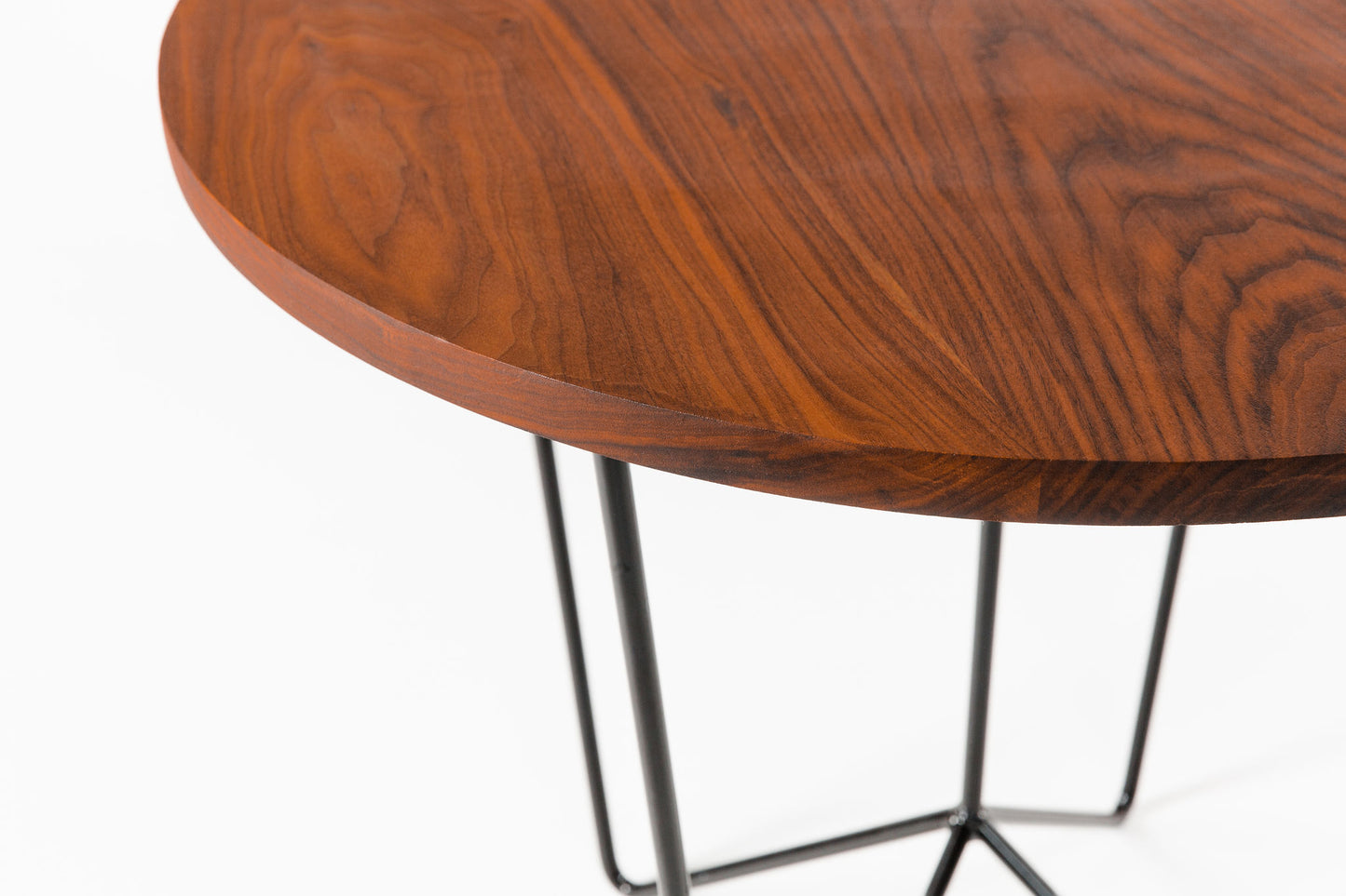 Walnut Black Cafe Table