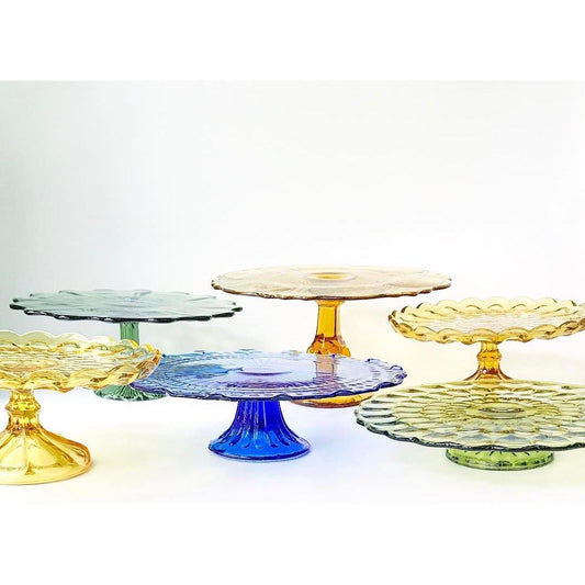 Colored Glass Dessert Stands