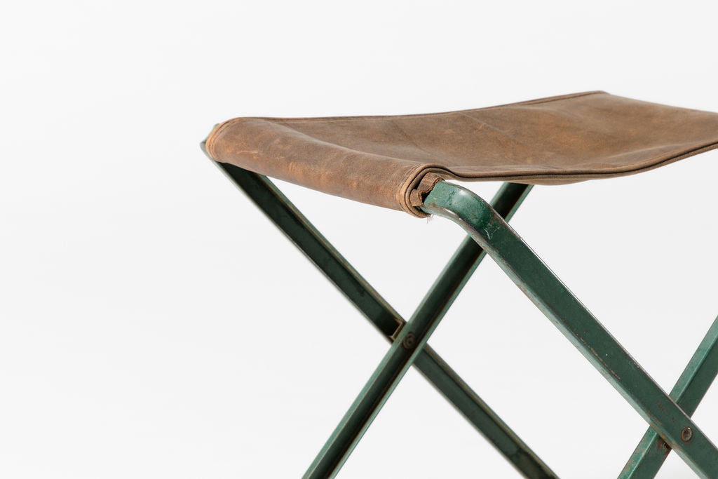 Leather Folding Stool